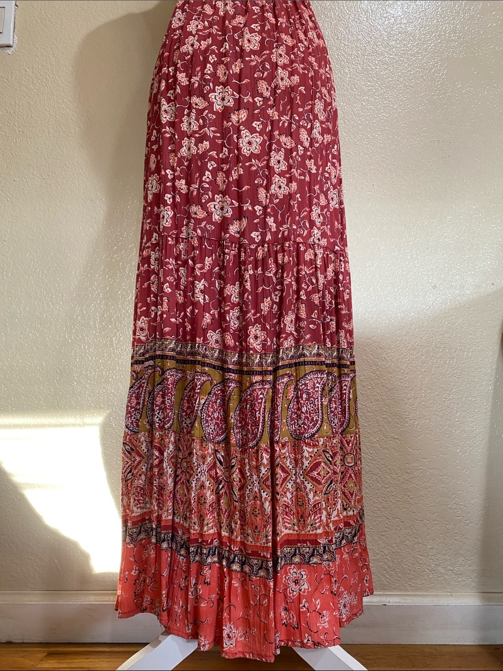 Angie Boho Paisley Floral Print Maxi Dress - Picture 4 of 5